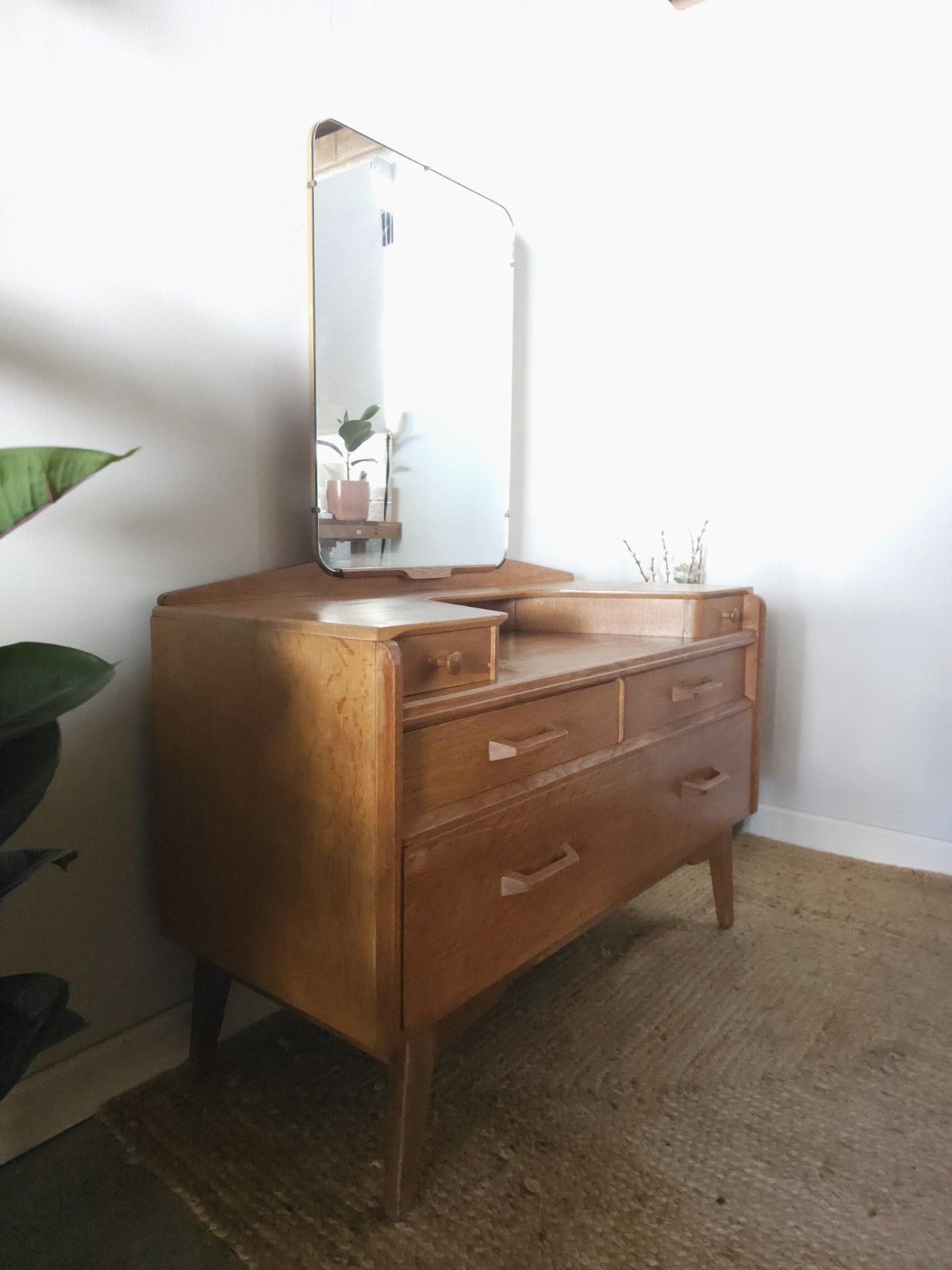 G Plan Dressing Table 1950s Mid Century Brandon Vintage Light Oak Retro Delivery photo furniture