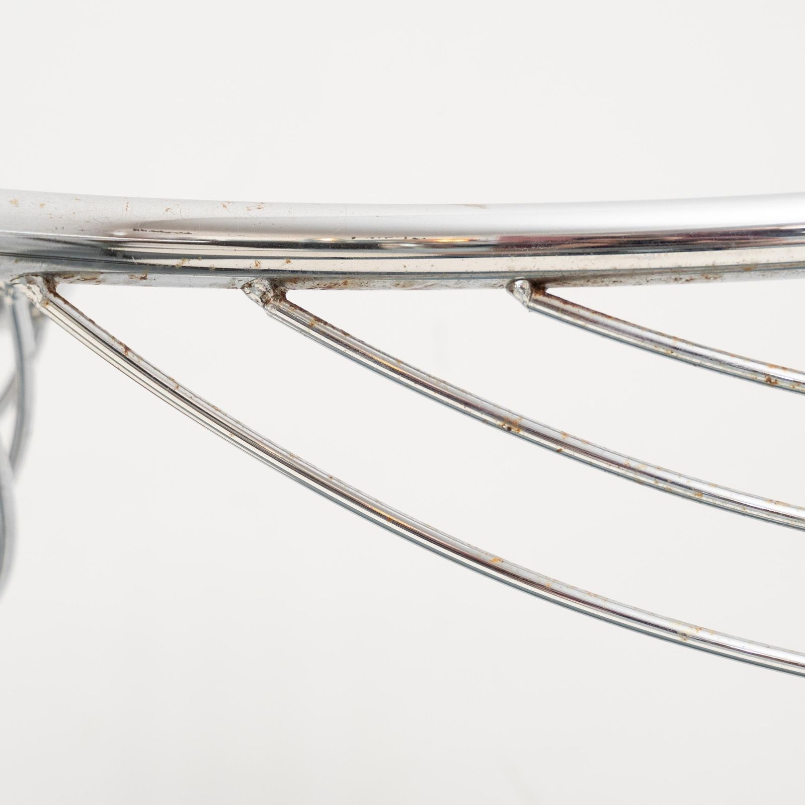 Set Of 6 Vintage Chairs In Chromed Metal And White Fabric, 1980s Modern Antiques photo buy