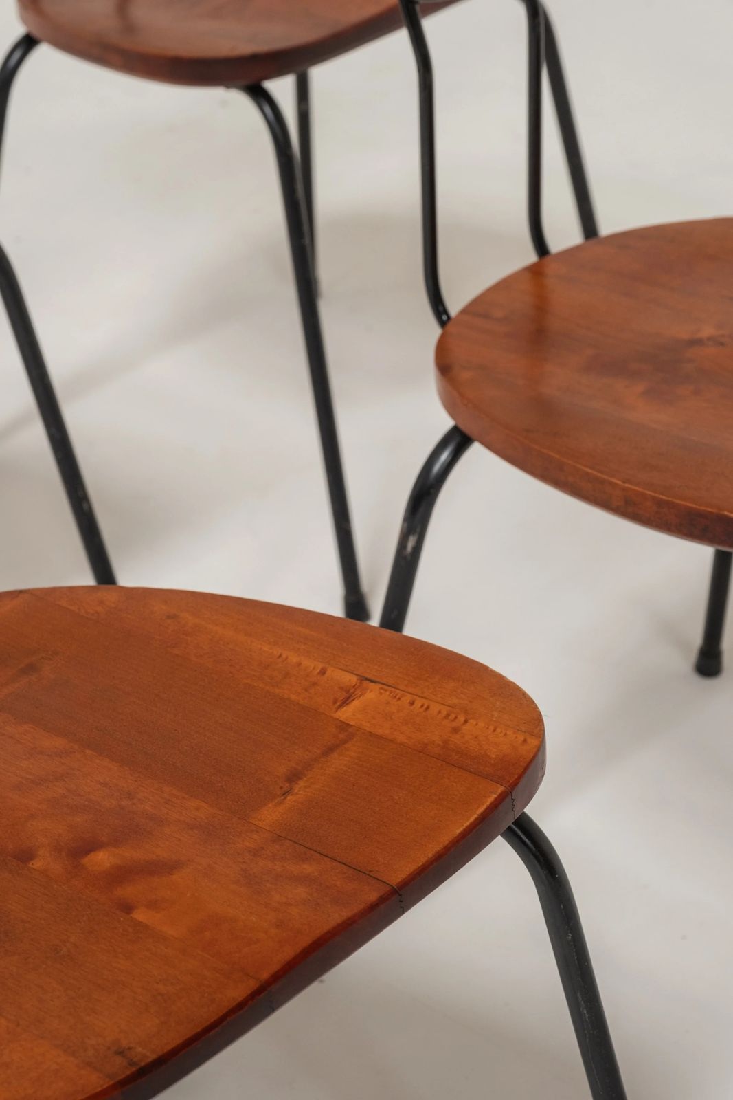 photo for sale Set Of 6 ‘Radar’ Dining Chairs Attributed To Willy Van Der Meeren For Imexcotra, Belgium, 1950s