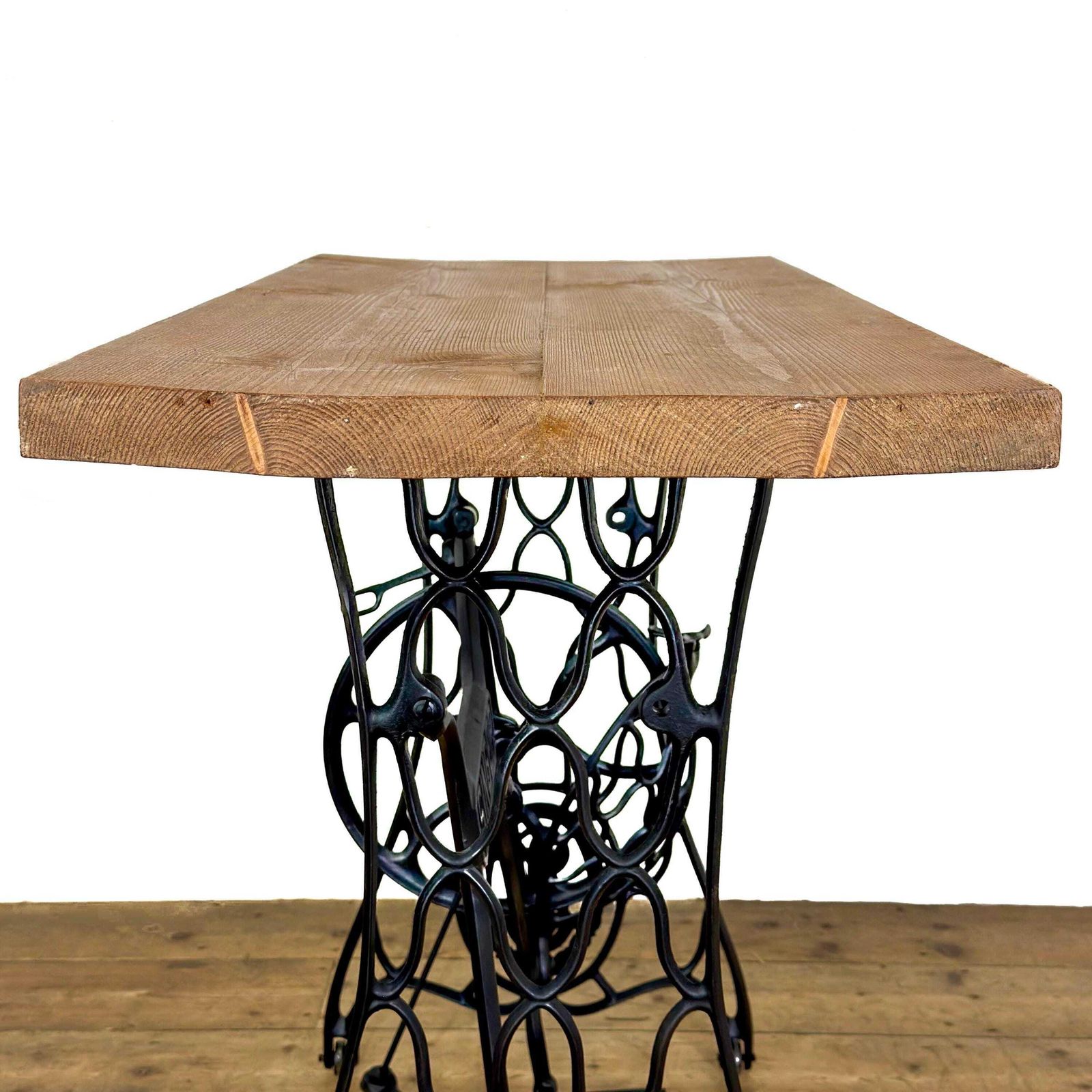 Antique Singer Sewing Machine Table | Antique Furniture | Oak Topped Table | Pub Table photo buy