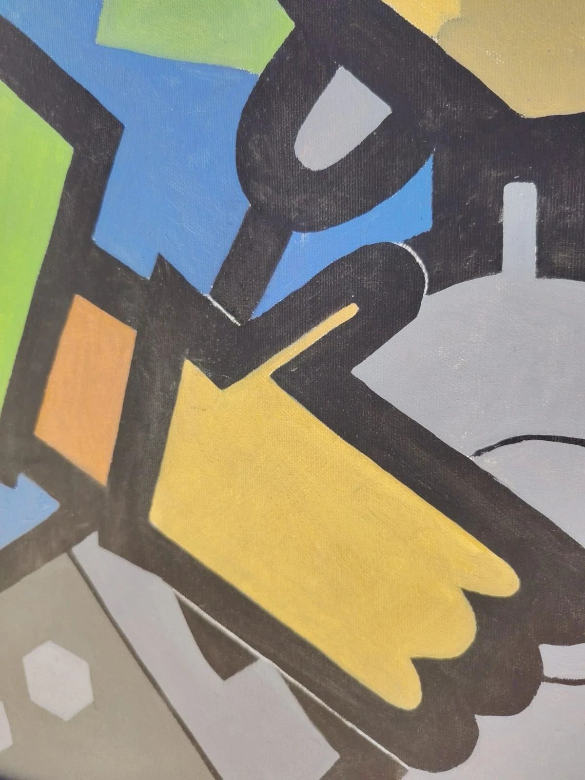 Oil Painting On Canvas "Metalworkers" Franco Prayer (1924) 80 X 5  Minimal Style photo buy