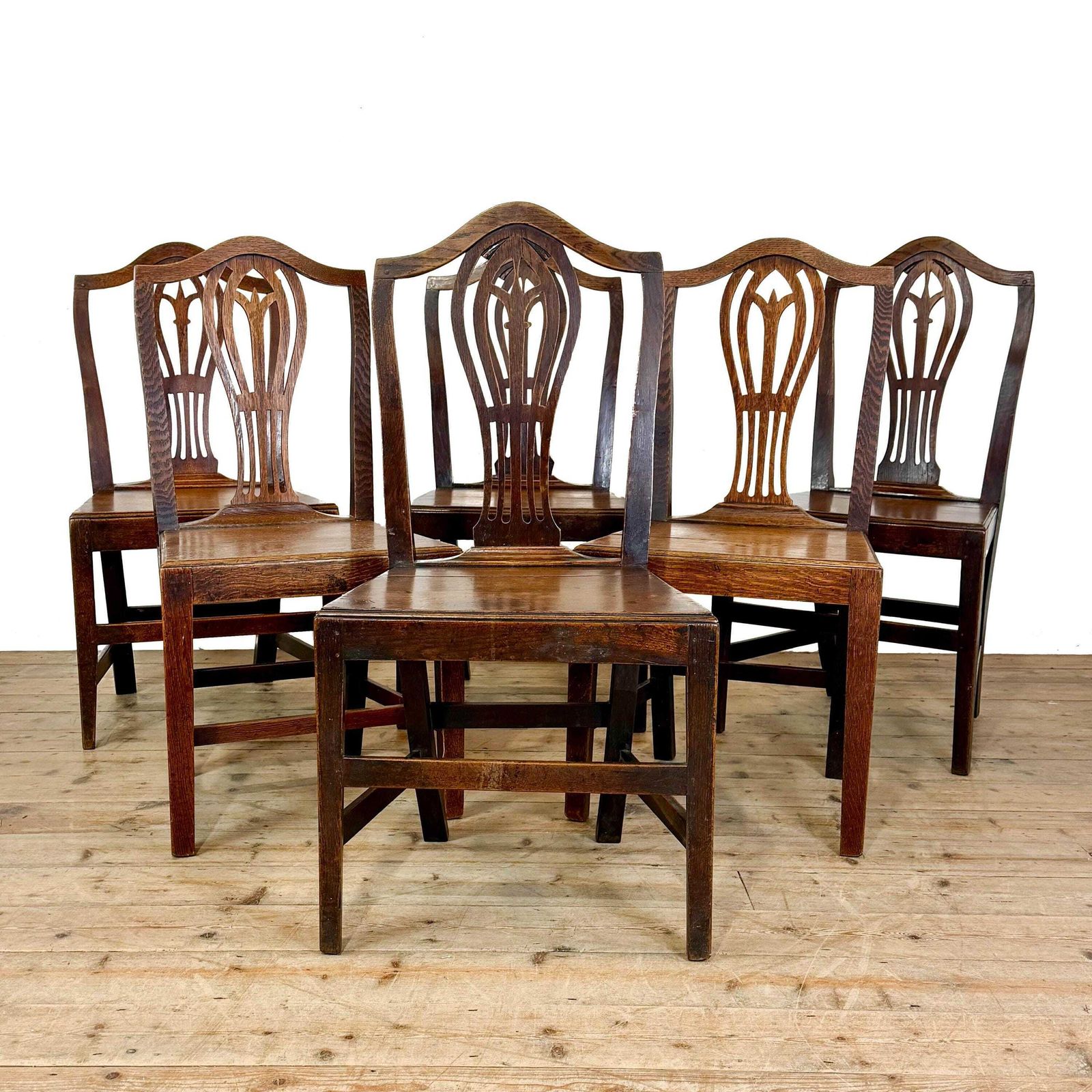 Antique Set Of Six 19th Century Oak Dining Chairs | Set Of Chairs | Antique Chairs | Dining Chairs | Kitchen Chairs photo furniture