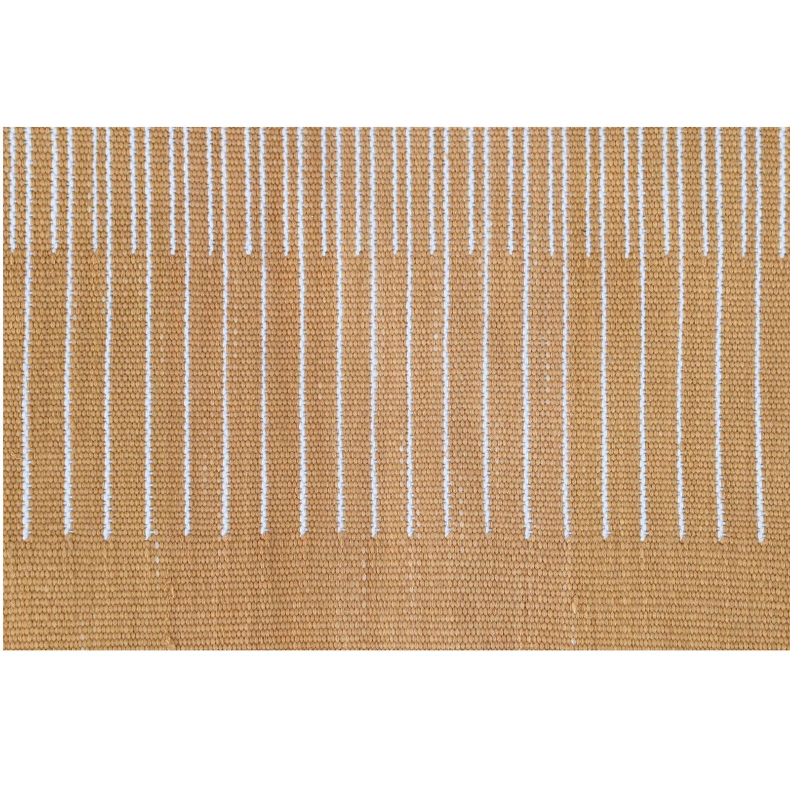 Handmade Cotton Dhurrie Rug: Mustard Reversible Accent Mat (2x3 Ft) photo furniture
