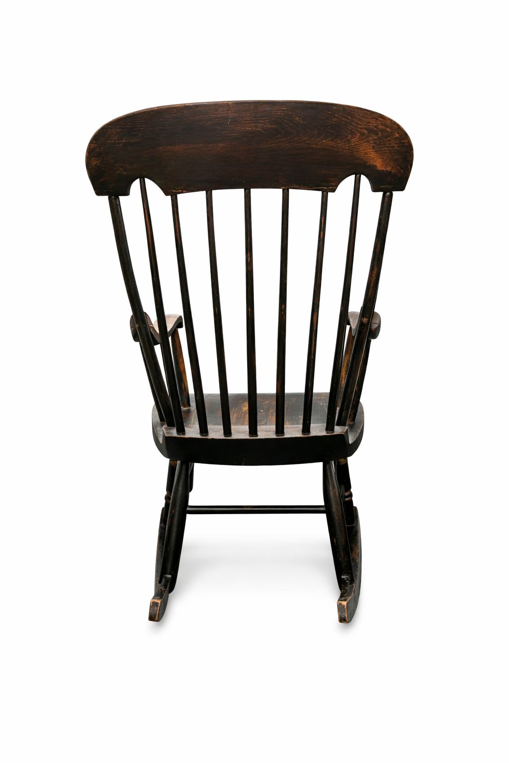 photo furniture Antique Boston Rocking Chair With Gilded Illustrations C. 1820