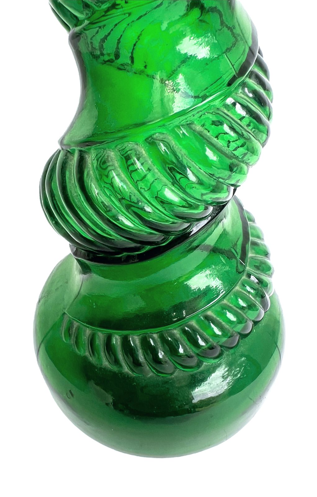Mid Century Italian "Genie" Bottle In Green Glass 1960s photo furniture