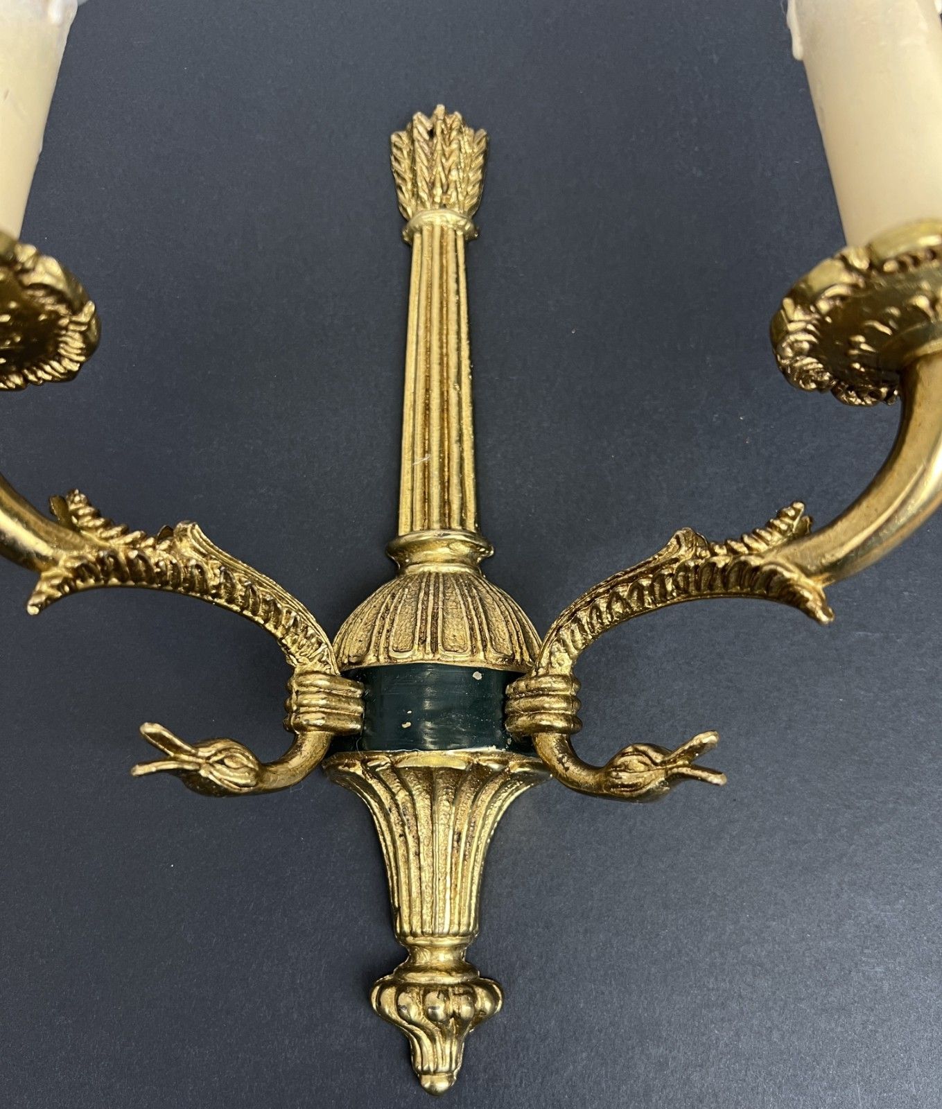 Pair Of Wall Sconces Vintage French Style Ornate Decorative Lighting Lot 6084 photo 149.0