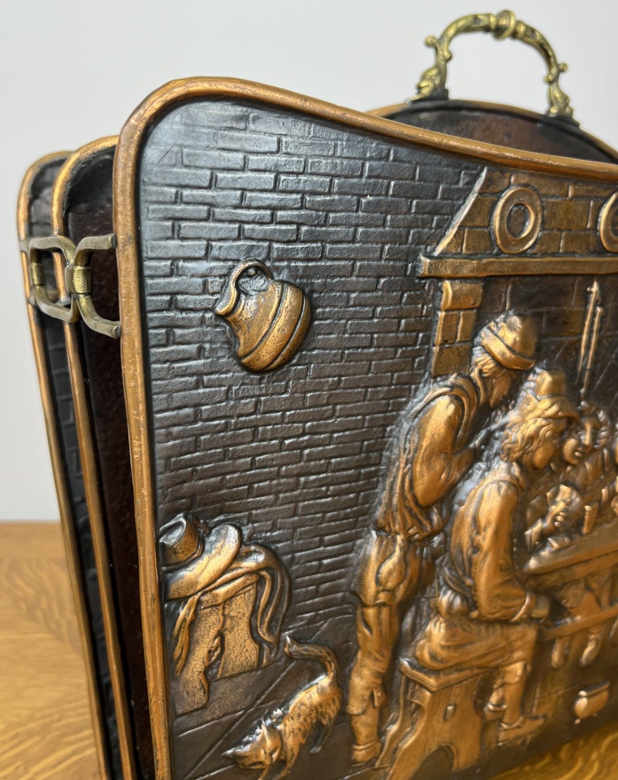 Newspaper Rack Vintage French Style Ornate Fireside Magazine Holder Lot 6048 photo Home Decor