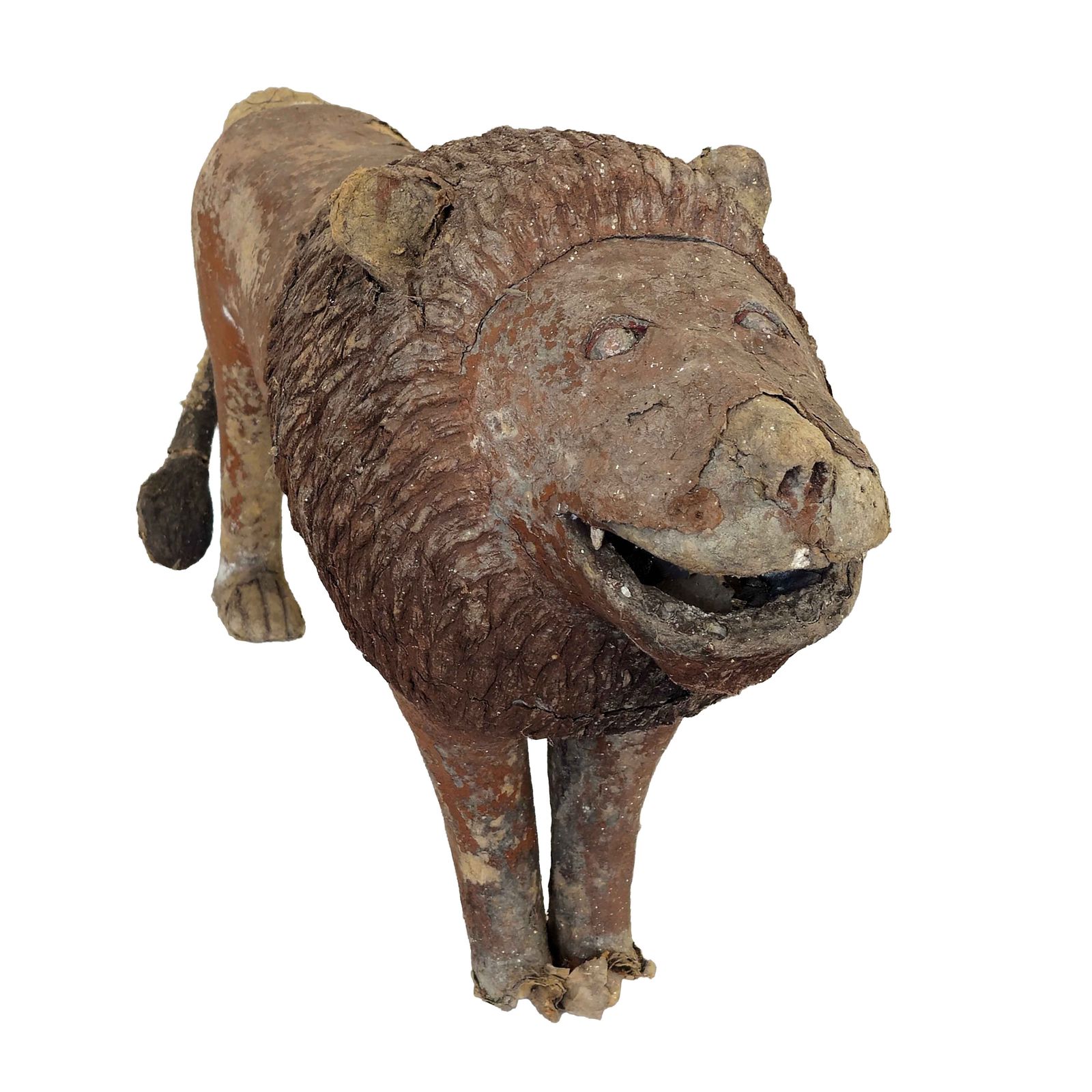 Fabulous Large Folk Art Lion Sculpture   Early 20th Century Rustic   Scratch Built photo for sale