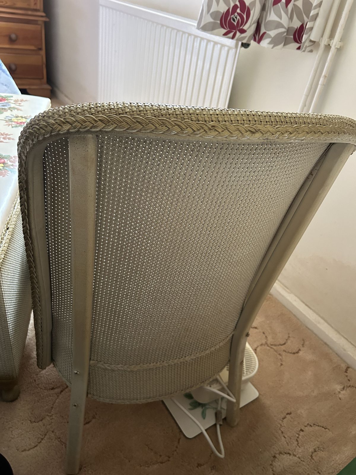 1960’s Lloyd Loom Ottoman And Matching Chair photo Furniture
