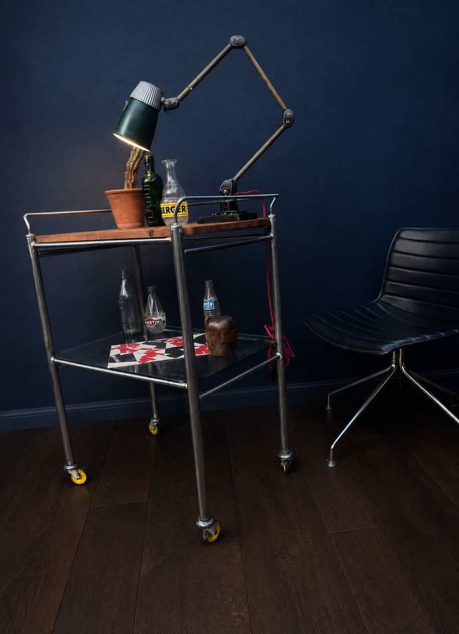 1950s Medical Trolley Stripped Metal photo 650.0
