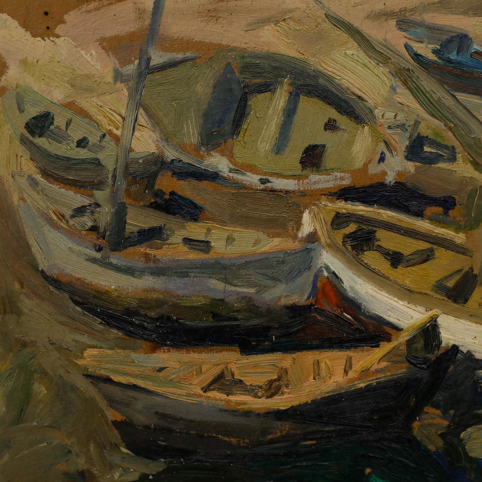 Early 20th Century Oil Boats At Rest photo 395.0