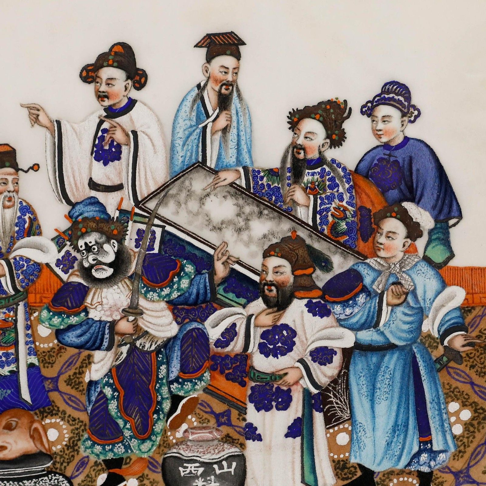 Chinese School 19th Century Watercolour Outlaws Of The Marsh photo 175.0