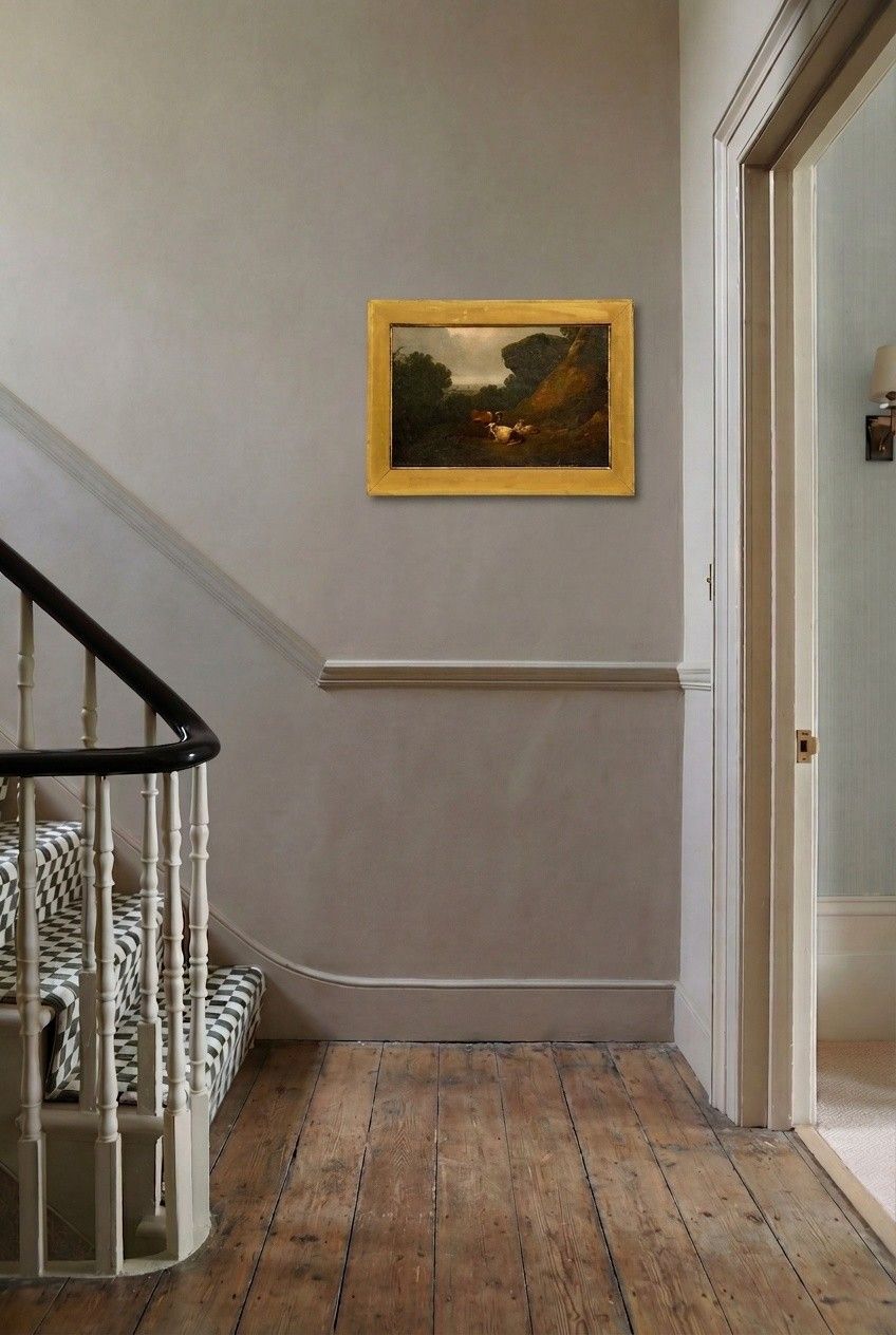 Manner Of Philip De Loutherbourg (1740 1812) Framed Oil, Cattle At Rest photo for sale
