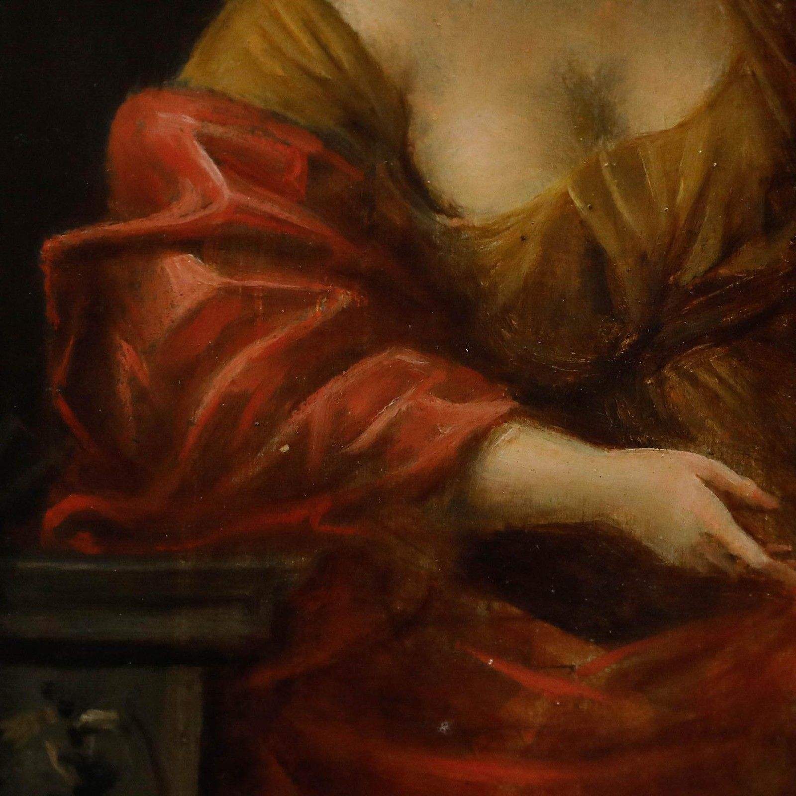 After Giovanni Francesco Romanelli Framed 19th Century Oil, The Cumean Sybil photo vinterior