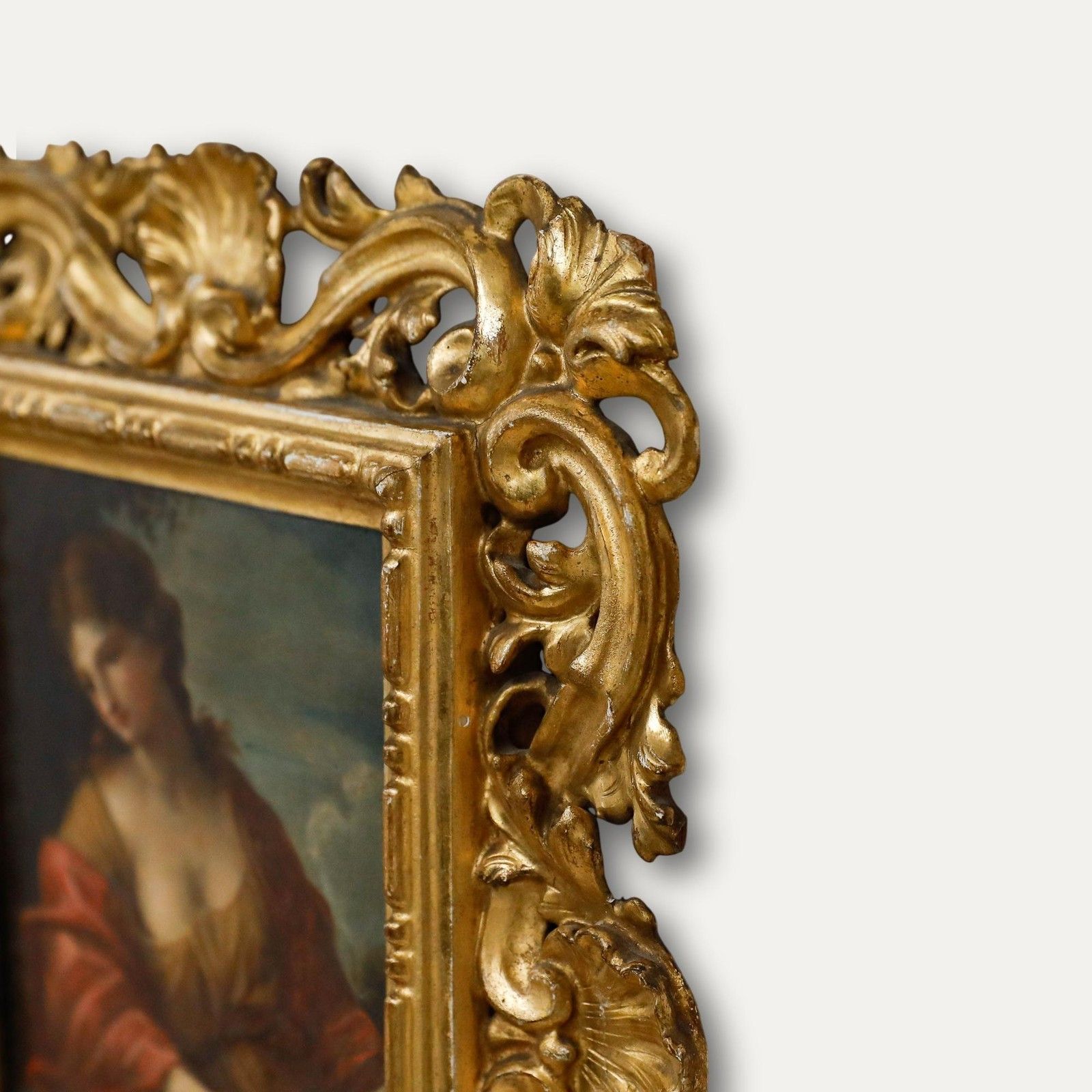 After Giovanni Francesco Romanelli Framed 19th Century Oil, The Cumean Sybil photo buy