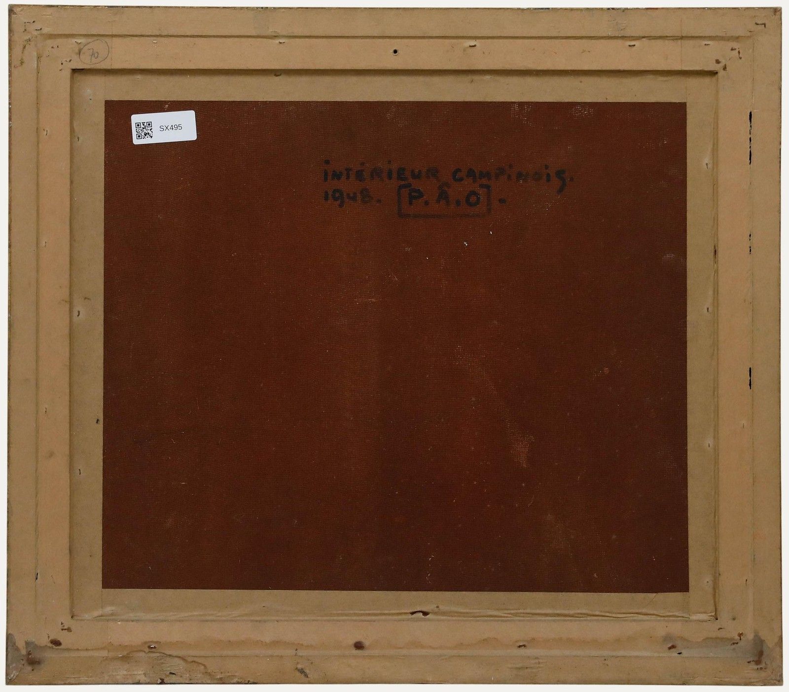 Pasowe Framed Mid 20th Century Oil, Interior From The Campine photo Art