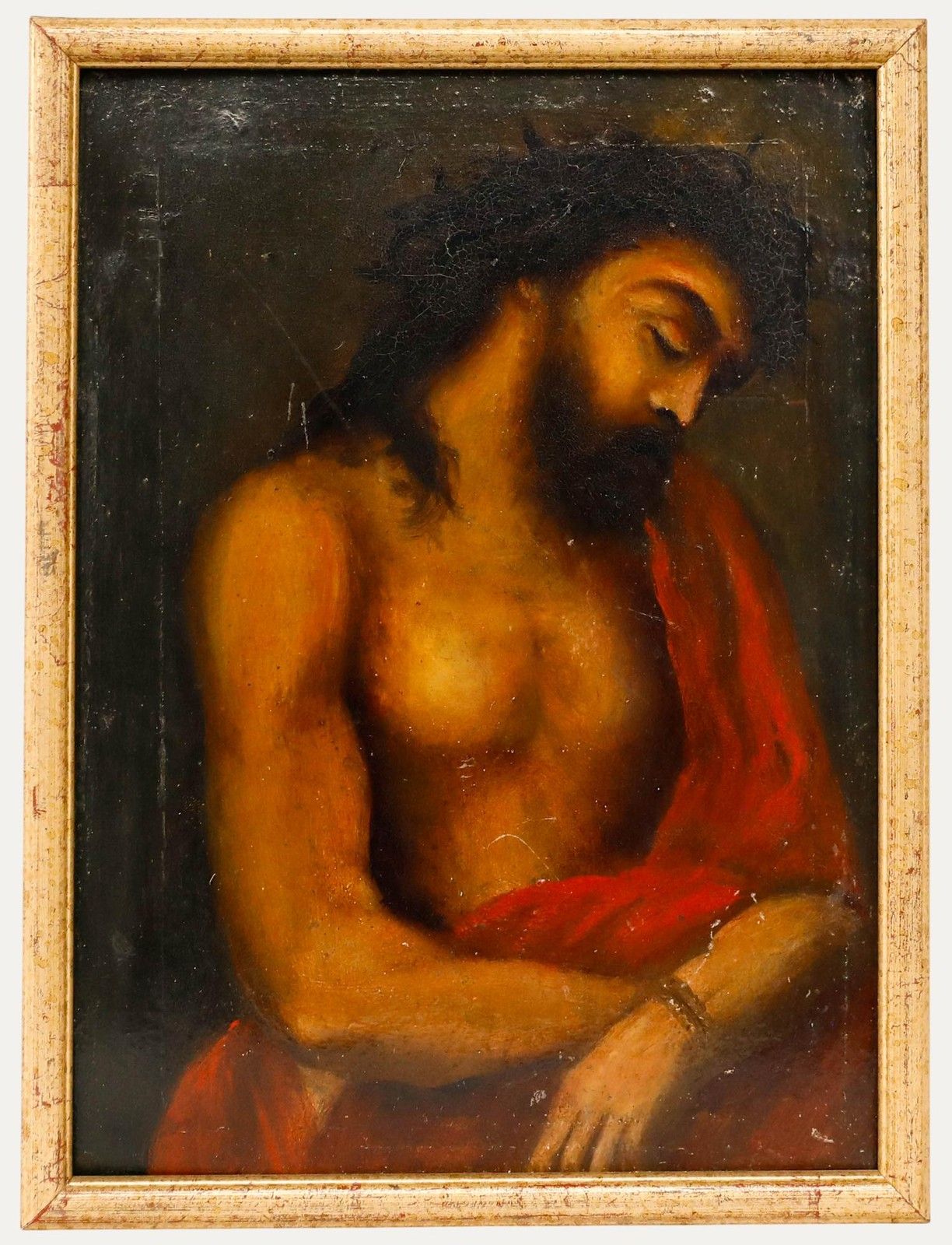 After Titian (1490 1576) Framed 19th Century Oil, Ecce Homo