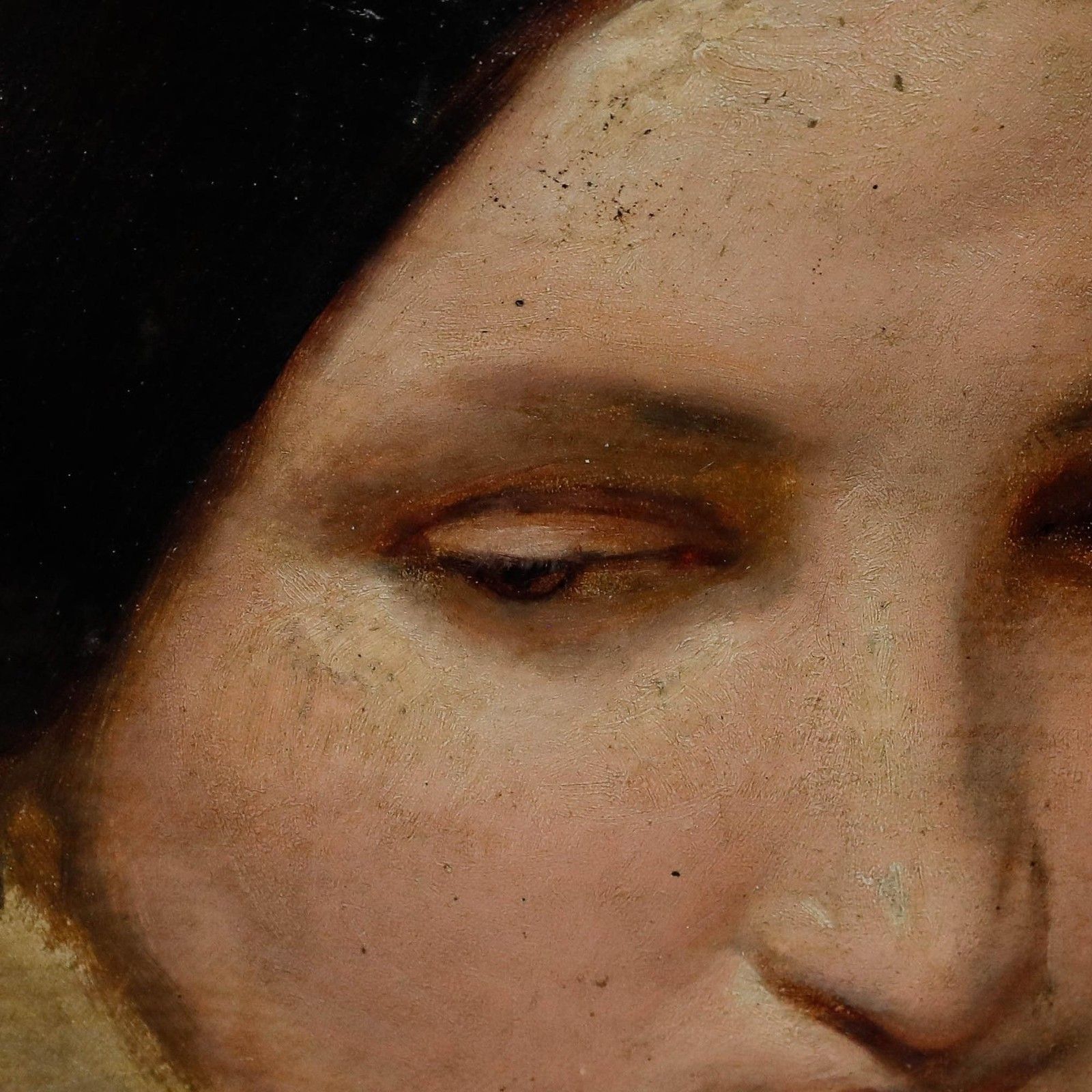 Framed Victorian Mid 19th Century Oil The Reverie, Head Study Of A Young Lady photo vinterior