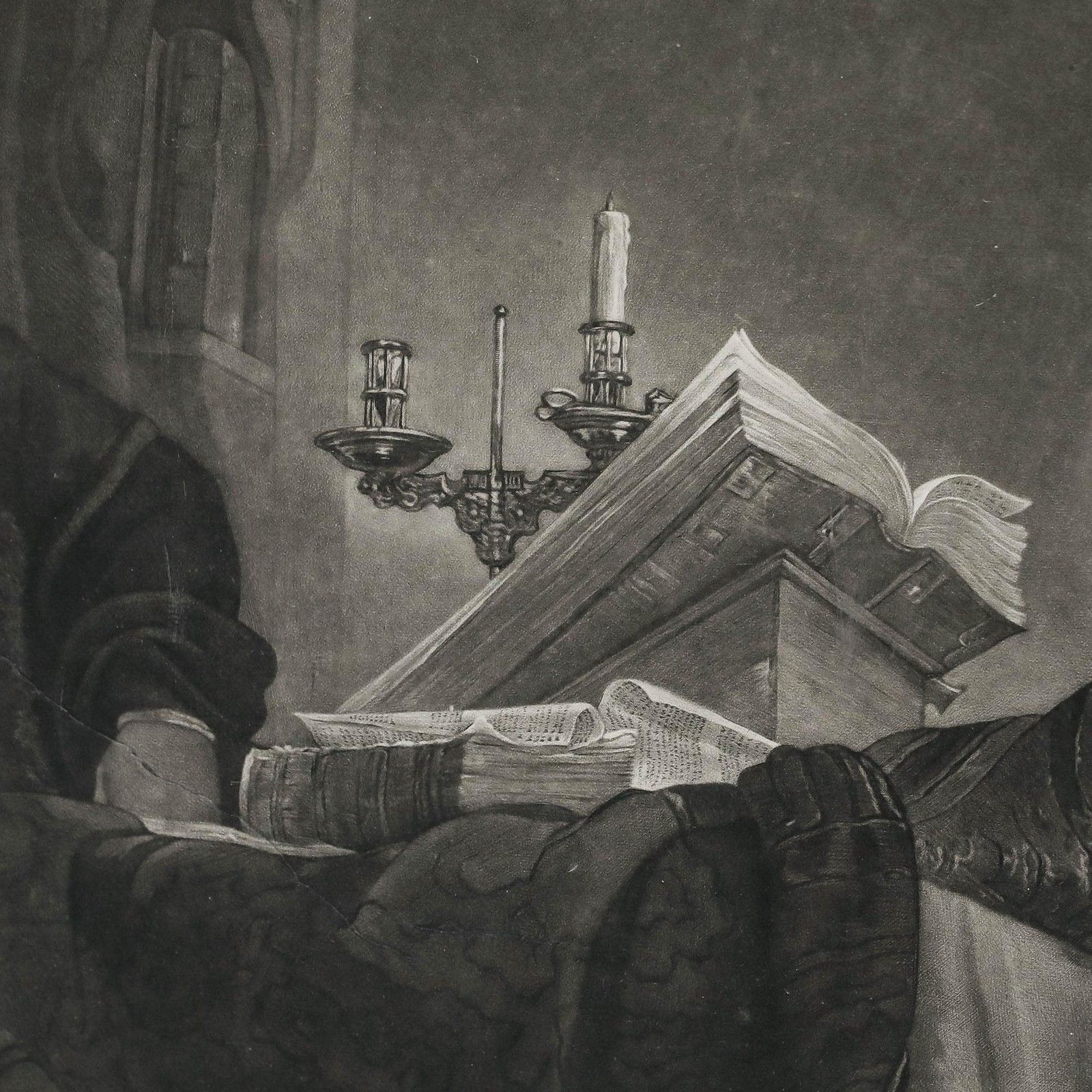 Josiah Boydell After Rembrandt 1781 Mezzotint, The Preacher And His Wife photo Art
