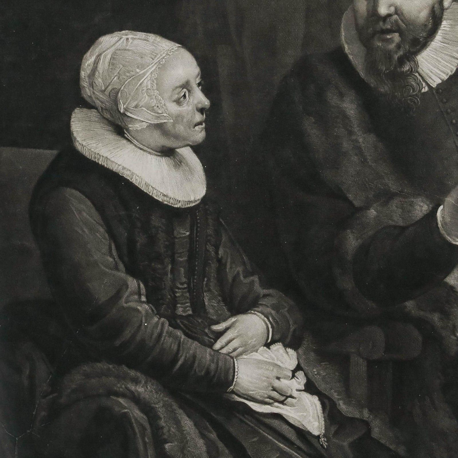 photo for sale Josiah Boydell After Rembrandt 1781 Mezzotint, The Preacher And His Wife