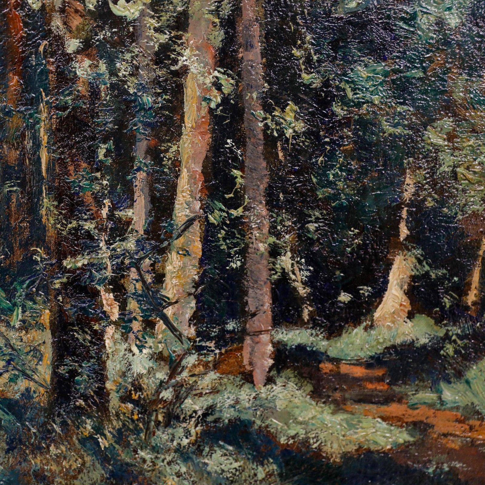 Adriaan Keus (1875 1955) 1937 Oil, Forest View photo vinterior