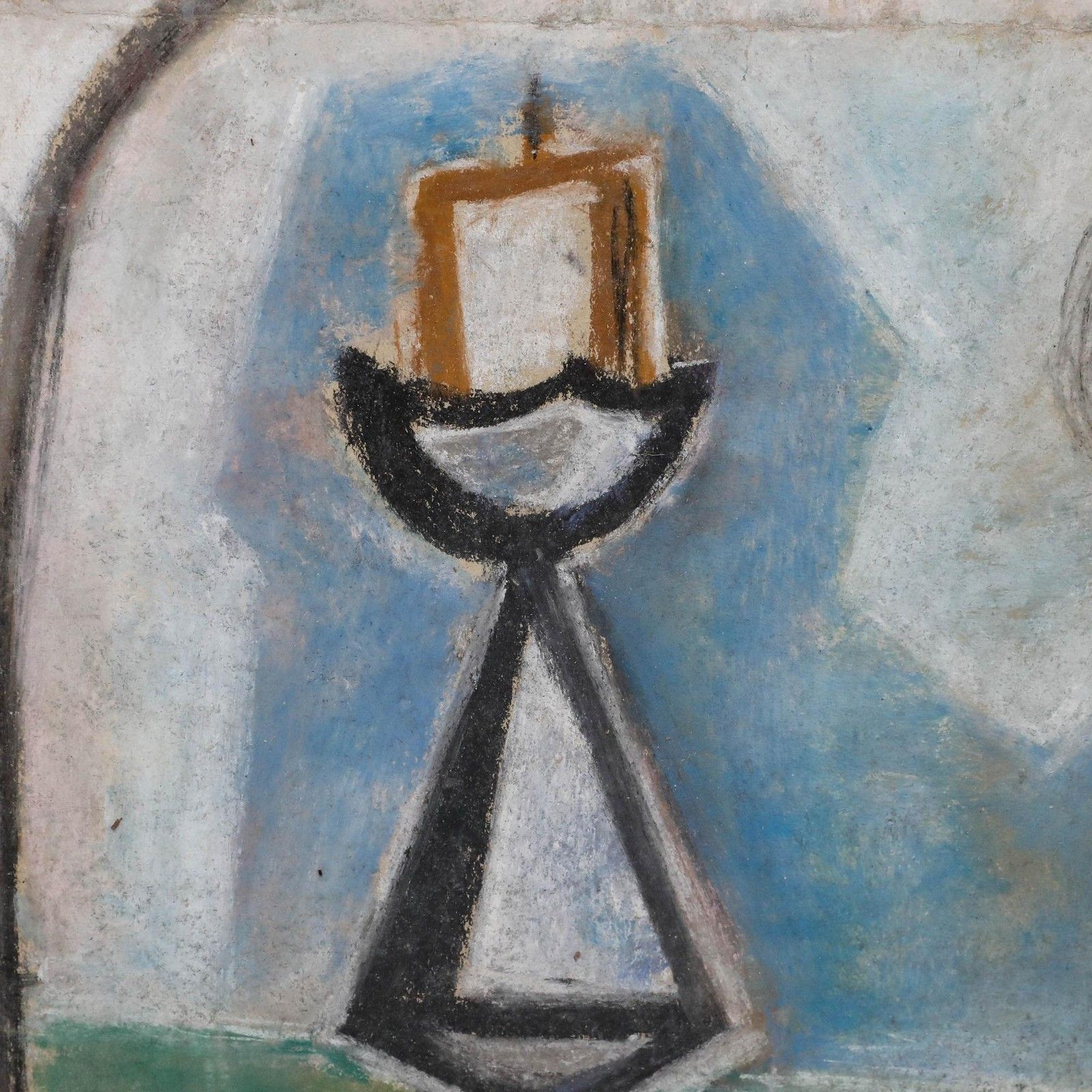 Johann Winter (1898 1964) Pastel, Still Life With Fiasco Bottle II photo 325.0