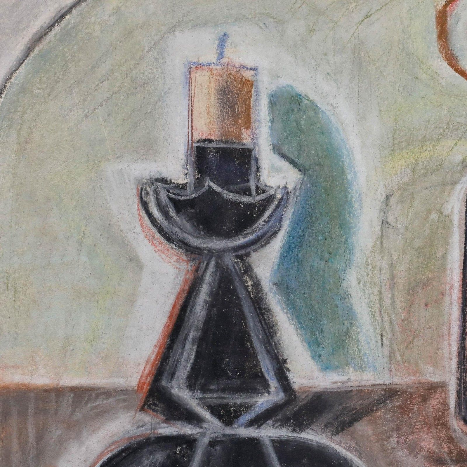 Johann Winter (1898 1964) Pastel, Still Life With Fiasco Bottle I photo for sale