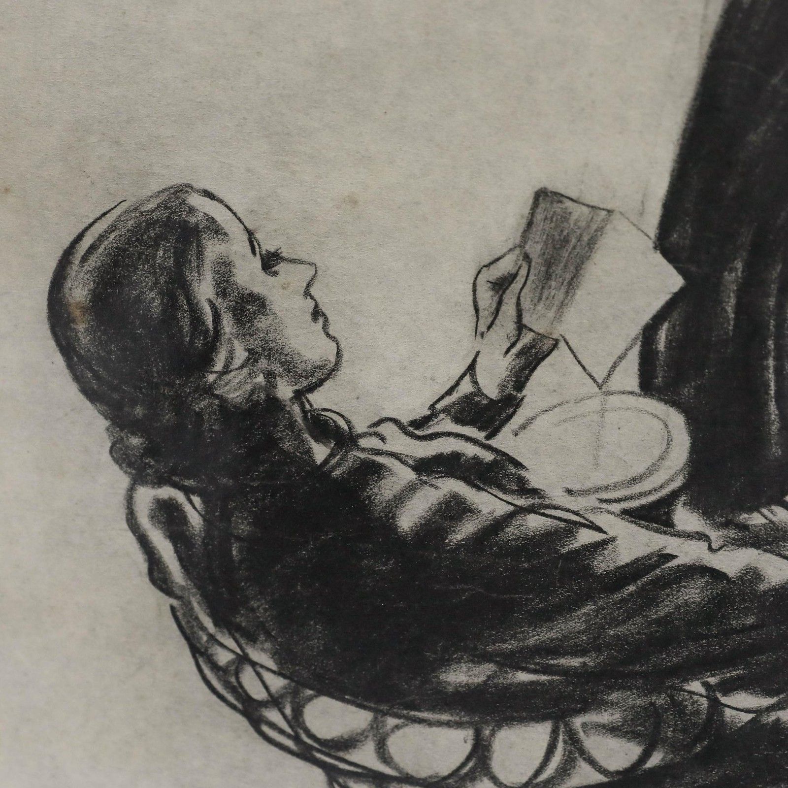 Film Noir C.1940 Charcoal Drawing An Academic Exchange photo Art
