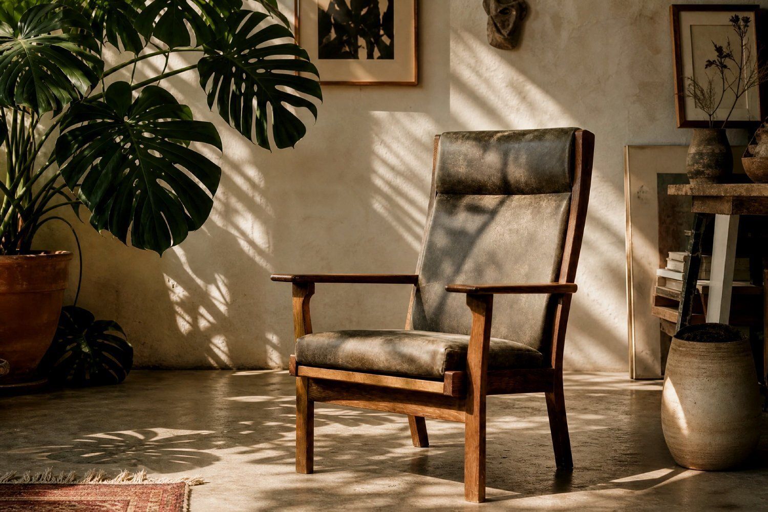 Mid-Century Modern Deens model GE 181 A fauteuil van Hans J. Wegner voor Getama, ca. jaren 1950 photo buy