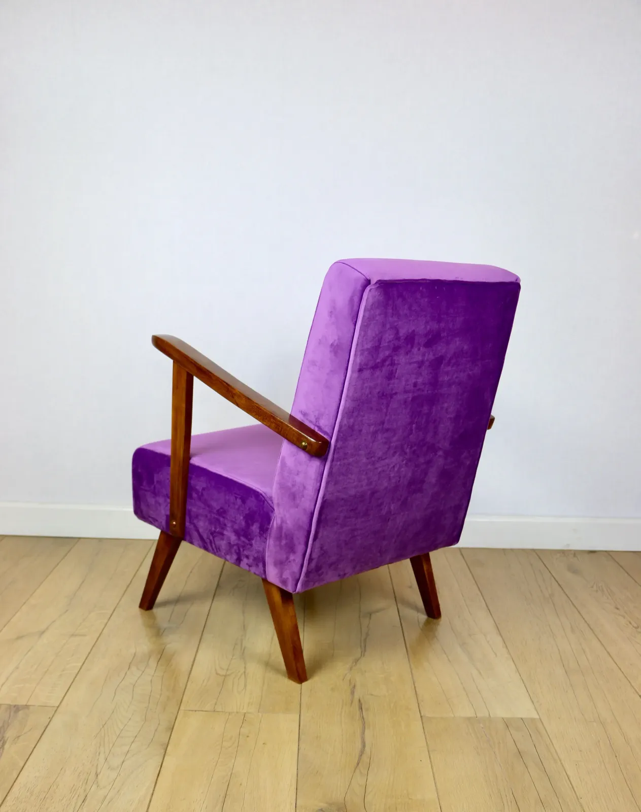 Vintage Loft Purple Velvet Armchair   2 Pieces Available photo vinterior