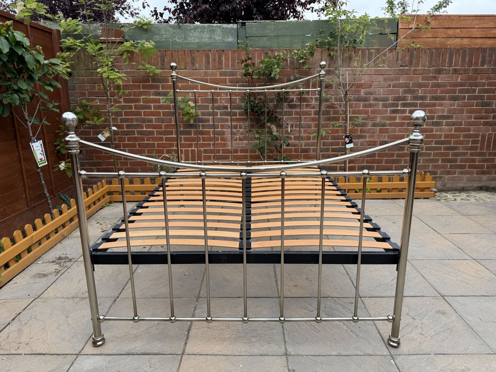 Elegant & Premium Quality “The Original Bed Co” Kendal Nickel Double Size Frame   Good Condition, Rrp £1,500 photo for sale