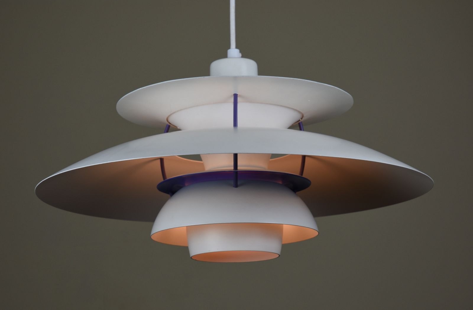 Early Ph 5 Pendant Lamp With Spring Frame By Poul Henningsen For Louis Poulsen, Denmark, 1960s