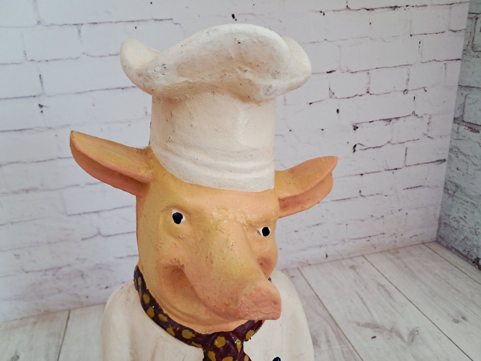 photo for sale Antique Cast Iron Butcher’s Pig Advertising – Large Vintage Shop Prop Display