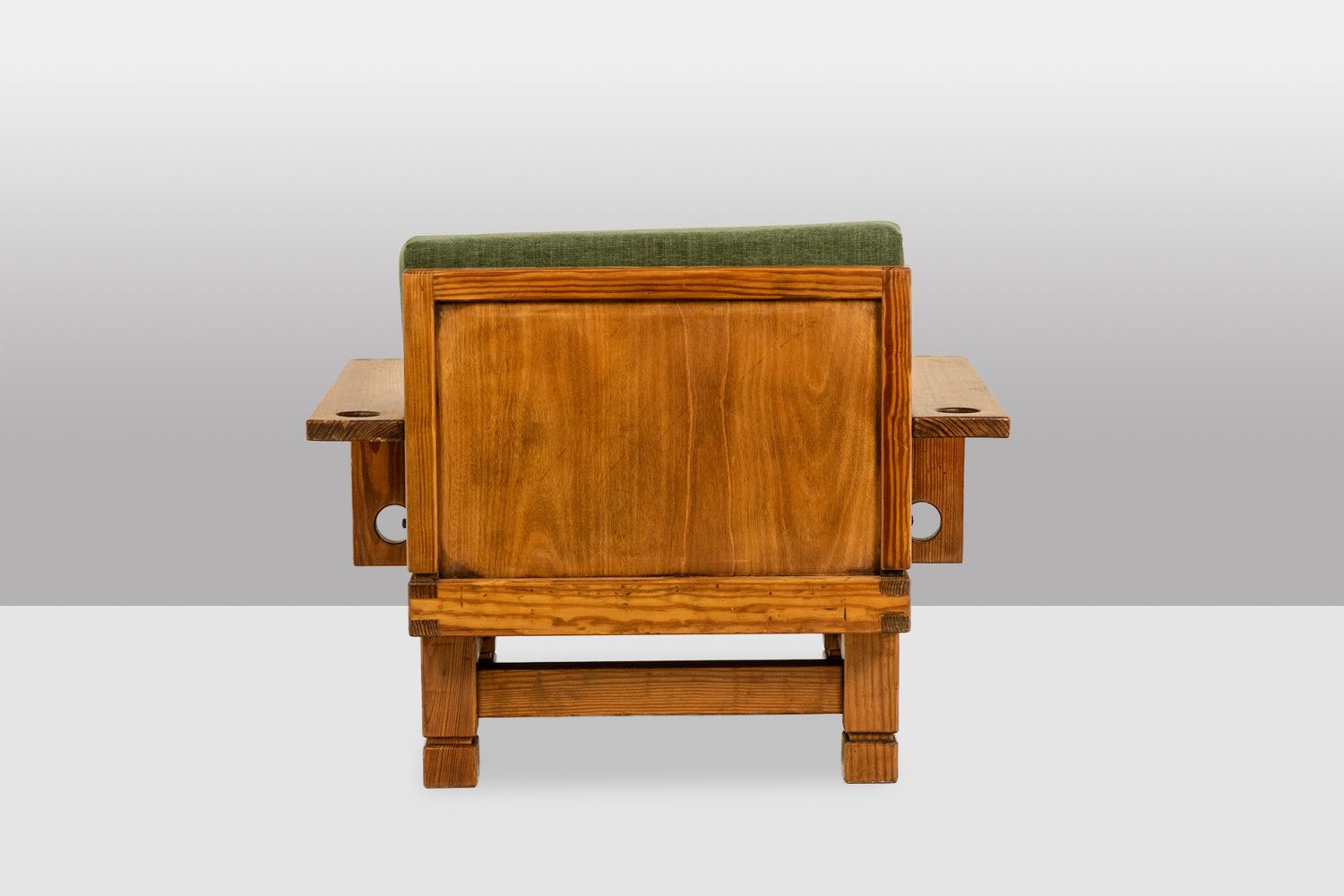 Pair Of Modernist Style Armchairs Made Of Pitch Pine. 1960s. photo 5800.0
