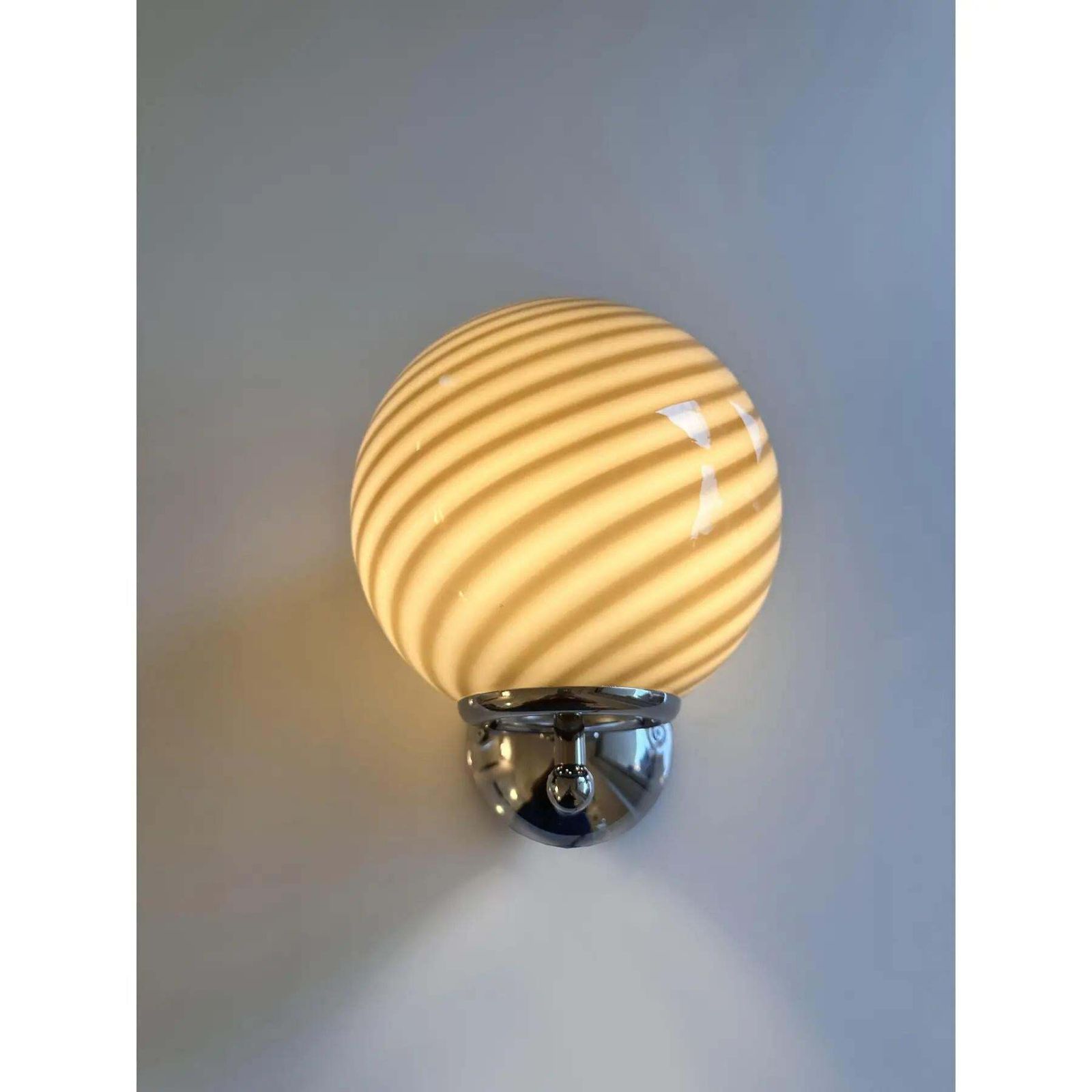 Contemporary Beige And Brown “Rods” Murano Glass Wall Sconces Simoeng   Lot Of 4. photo for sale