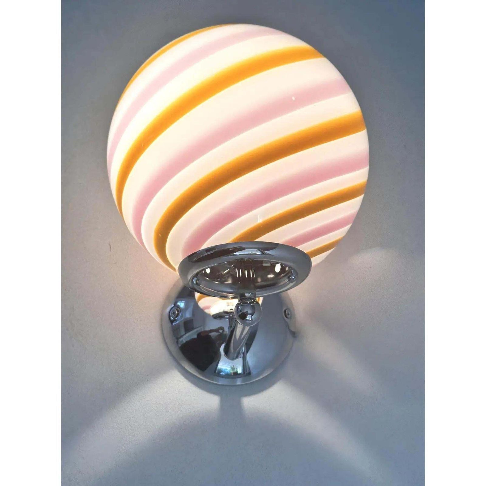 Contemporary Amber And Pink “Rods” Murano Glass Wall Sconces   Lot Of 4. photo buy
