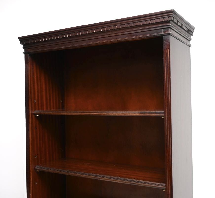 Pair Of Antique Georgian Style Mahogany Open Bookcases photo 1885.0