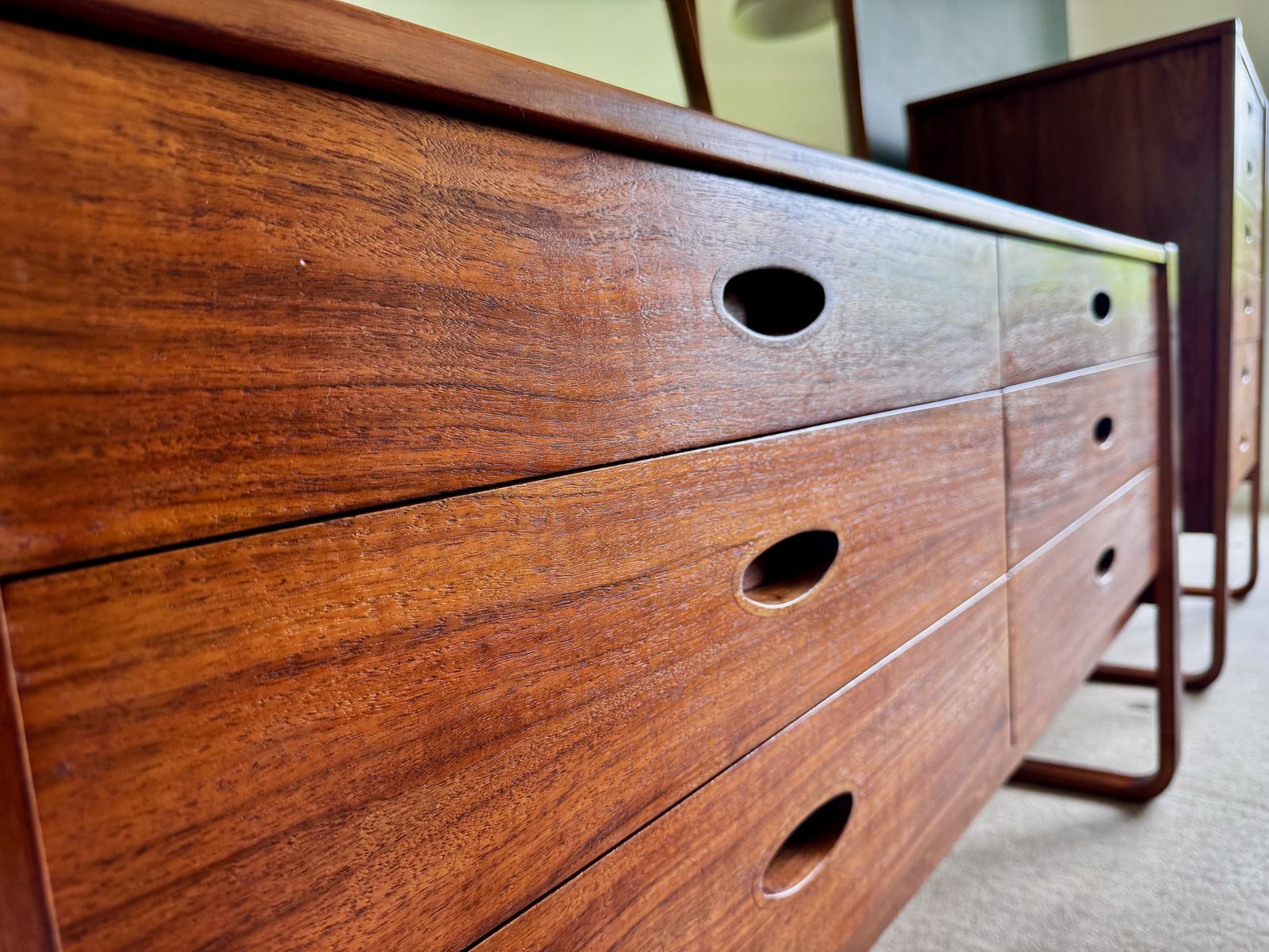 Peter Hayward Uniflex K Range Walnut Dressing Table Set & Original Receipt photo Furniture