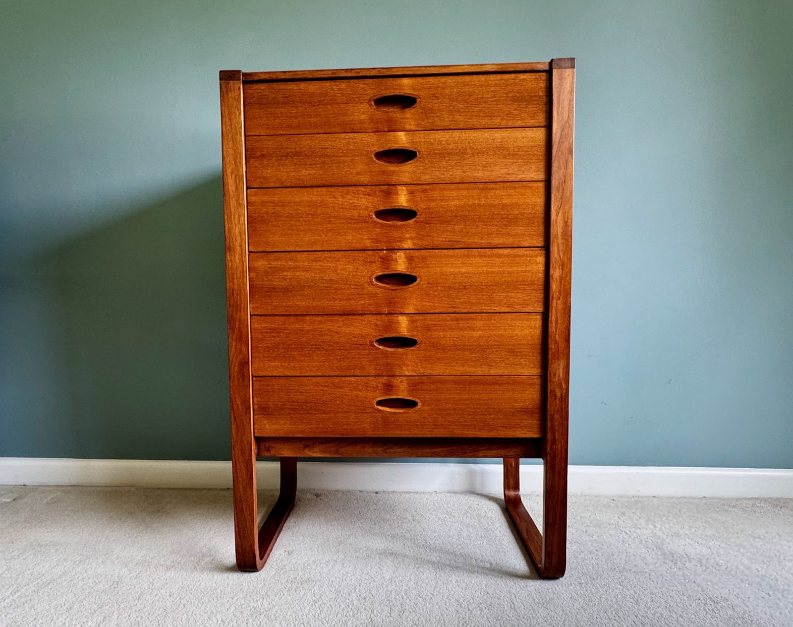 Peter Hayward Uniflex K Range Walnut Dressing Table Set & Original Receipt photo vintage