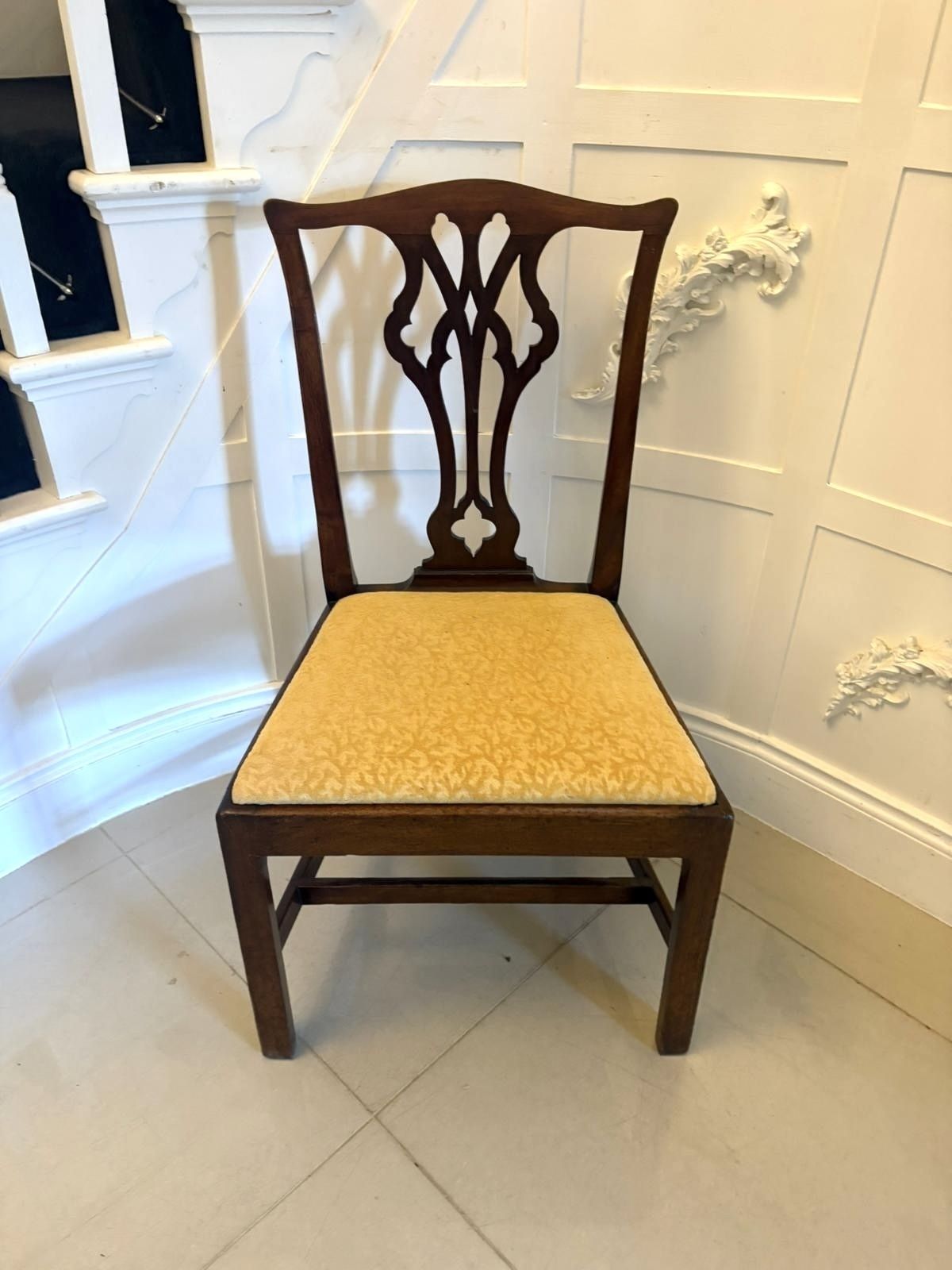 Antique 19th Century Mahogany Side Chairs Pair English photo for sale