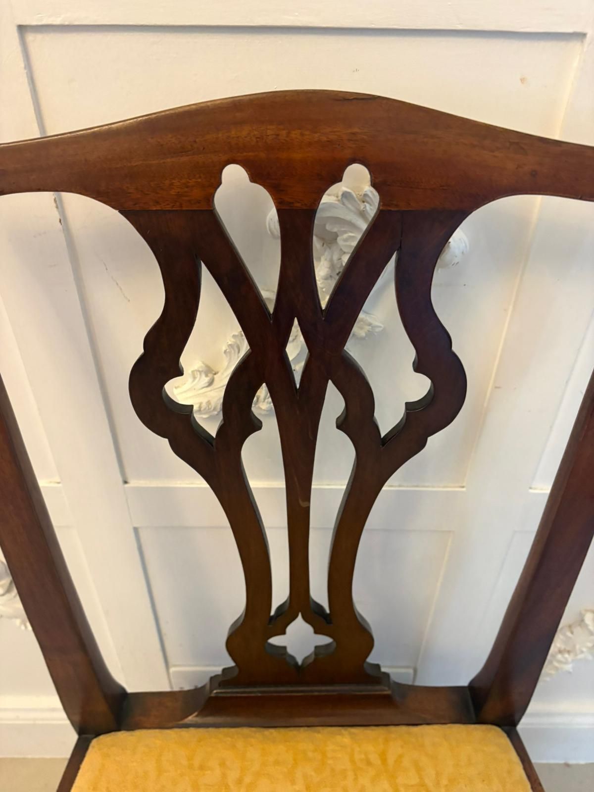 photo furniture Antique 19th Century Mahogany Side Chairs Pair English
