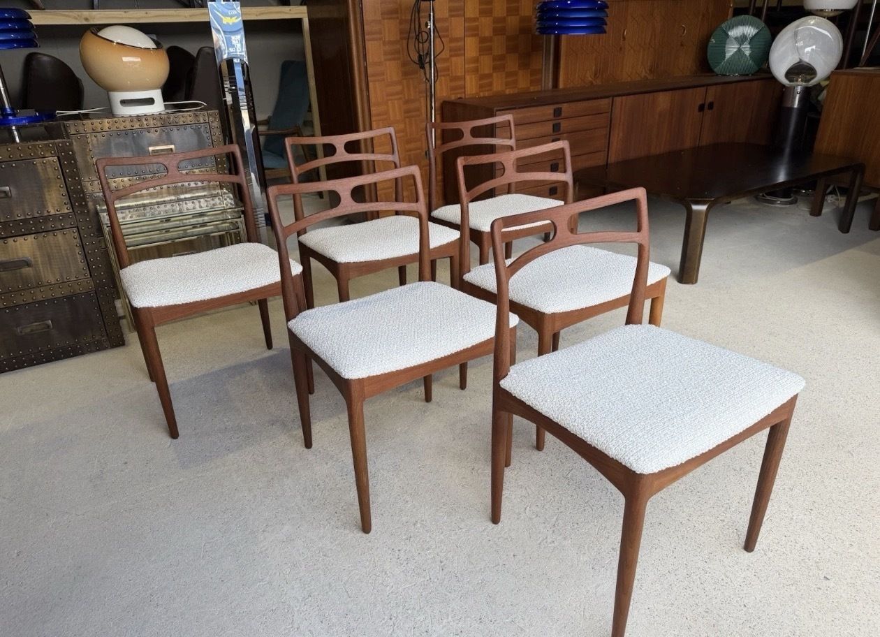 Set Of 6 Danish Teak Bow “Model 94" Johannes Andersen Dining Chairs Mid Century photo Furniture