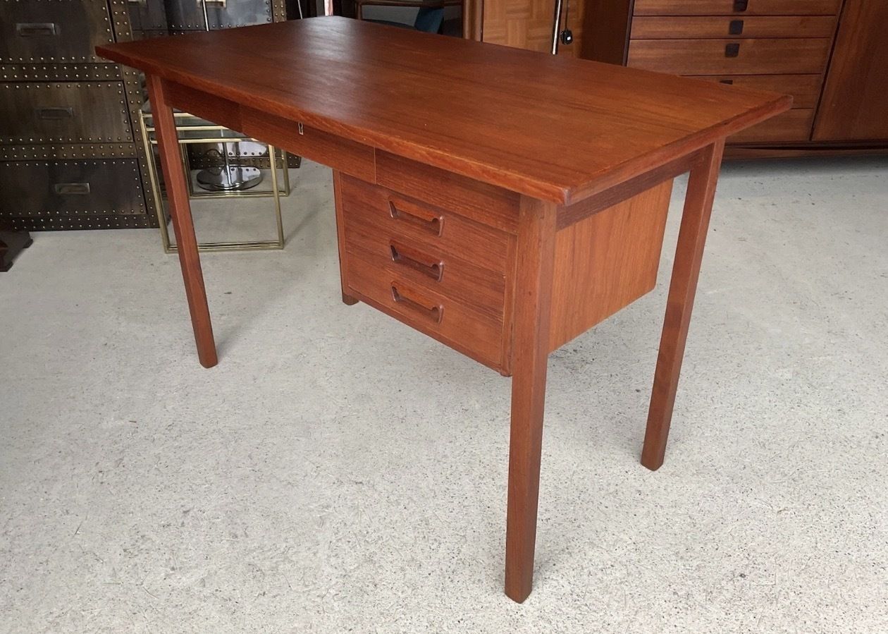Mid  Century Danish Teak Wood Desk By Gunnar Nielsen For Tibergaard photo buy