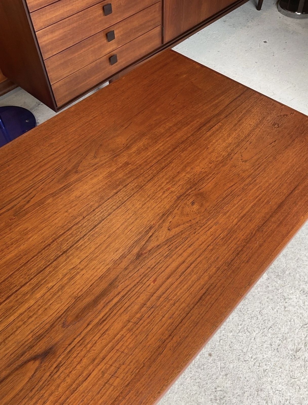 photo for sale Mid  Century Danish Teak Wood Desk By Gunnar Nielsen For Tibergaard