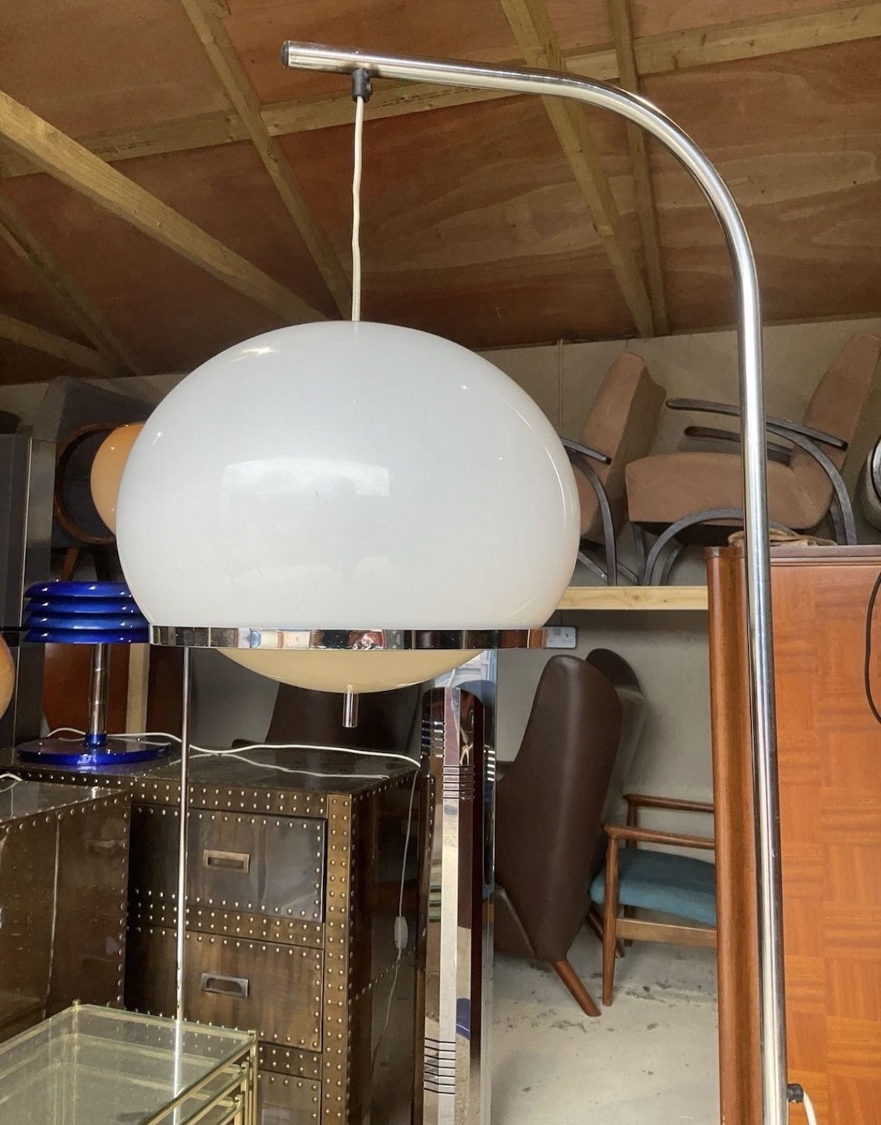 Mid Century Vintage Danish Style Floor Lamp 1970s photo Lighting