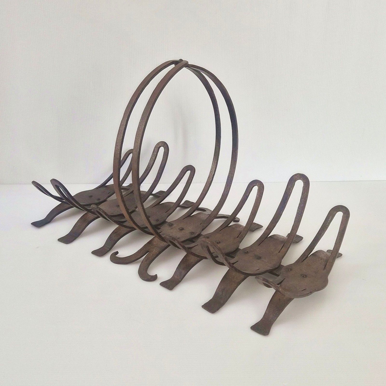 Vintage 1970s Modernist 1970s Metal Book Holder 70s Length 60cm 1970 photo furniture