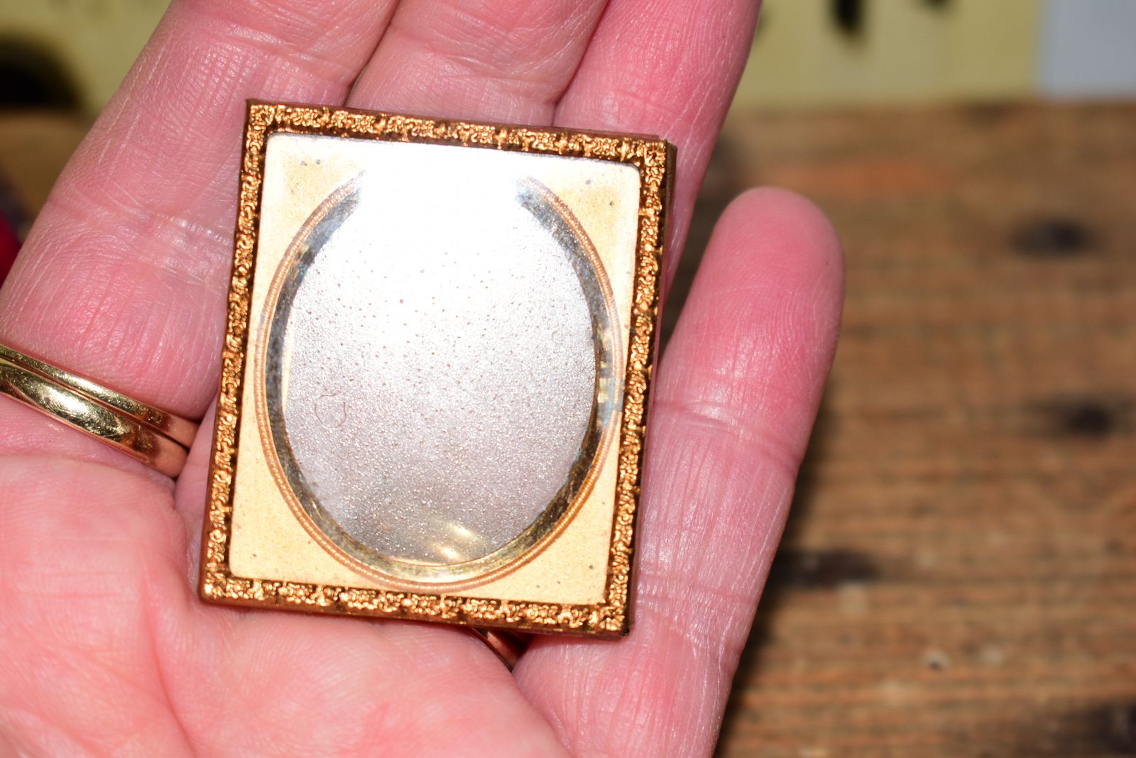 Antique Mid 19th Century 2 Inch Ninth Plate Glass Ambrotype Portrait In Fitted Case photo vintage
