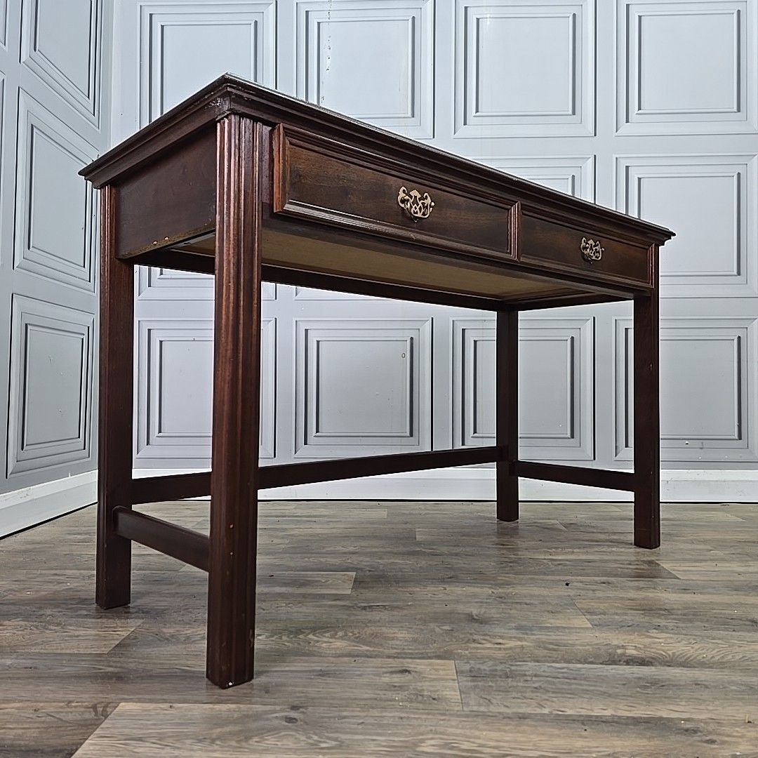 Antique Style Writing Table Console Desk Georgian Mahogany Drawers Wooden photo furniture