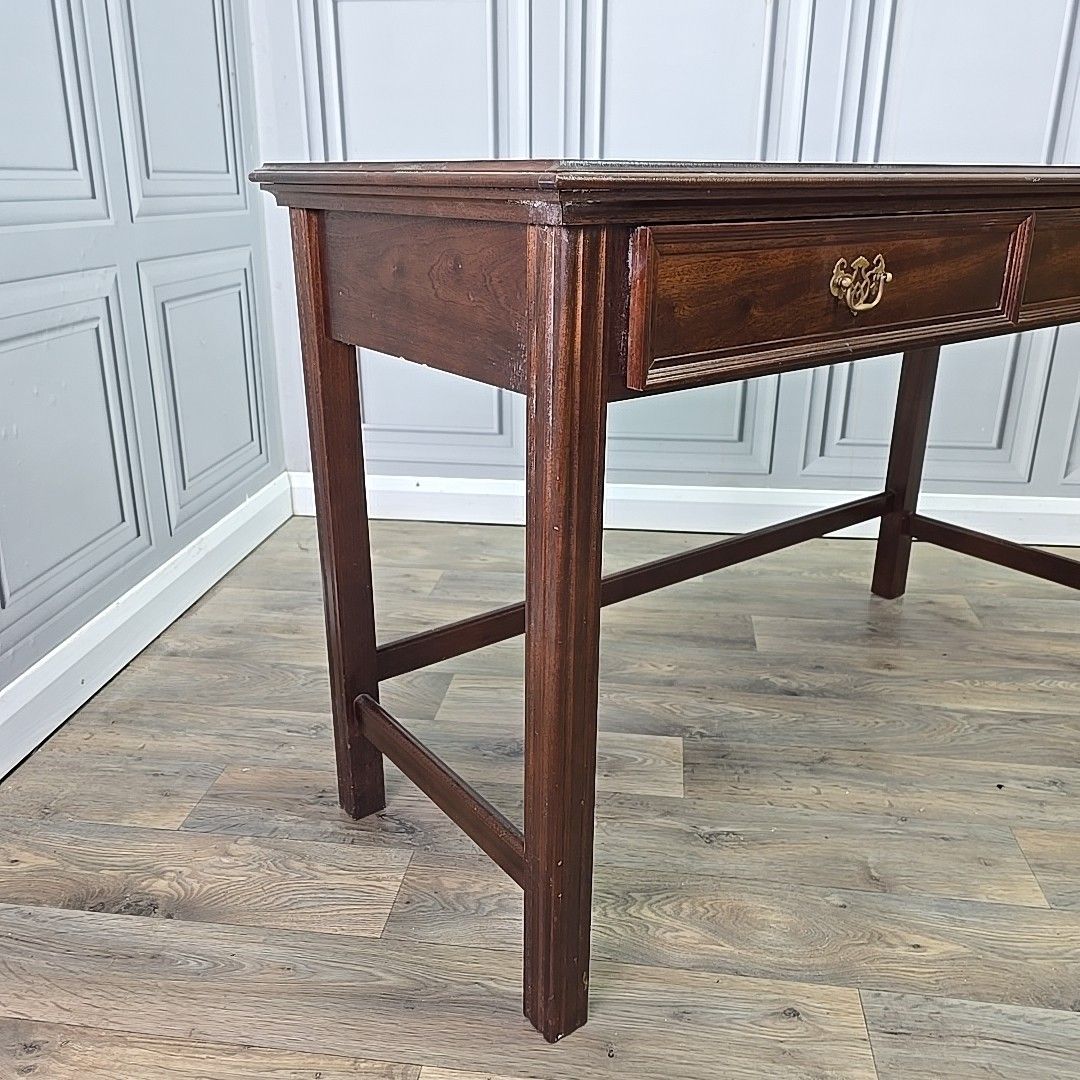 Antique Style Writing Table Console Desk Georgian Mahogany Drawers Wooden photo for sale