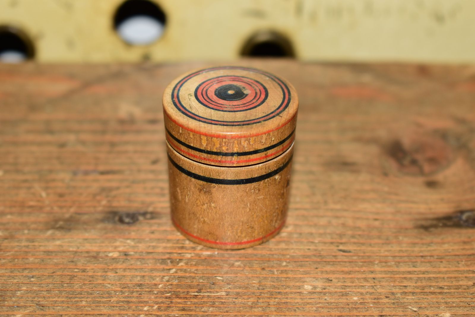 Georgian Tunbridge Ware Treen Pot With 16 Bone Card Counters C1820 Pocket Gaming photo Home Decor